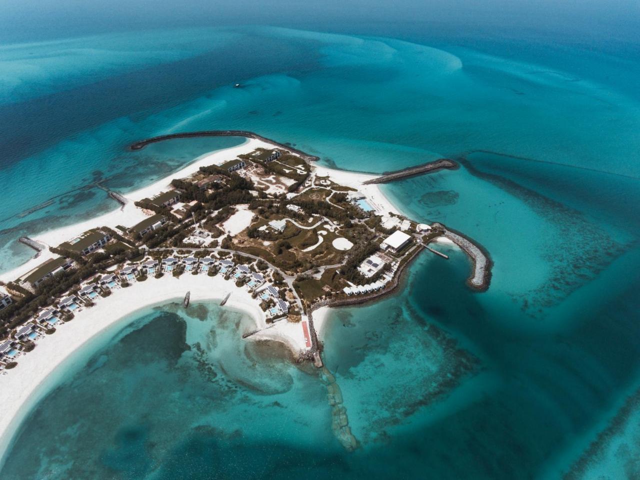 ヌライ アイランド リゾート アブダビ エクステリア 写真 Aerial view of the island